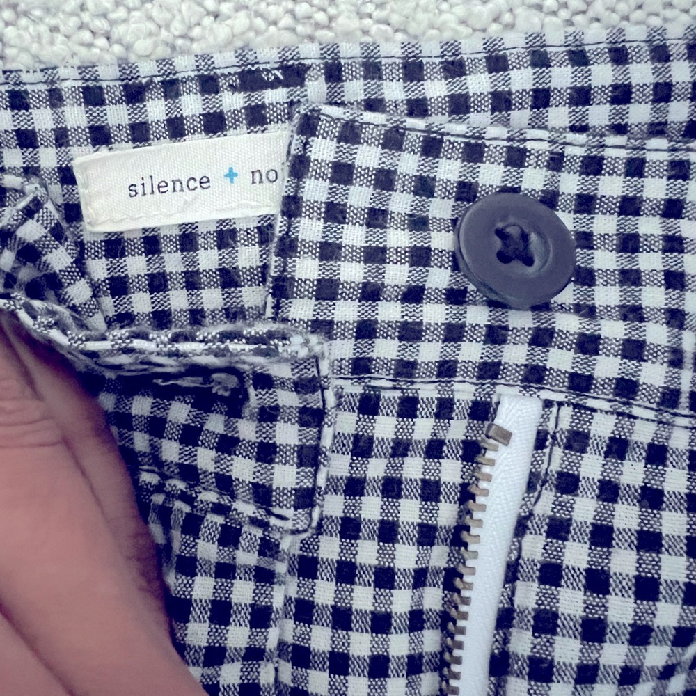 Silence & Noise monochrome checkered pants